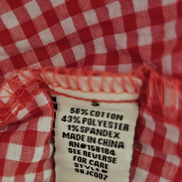 Red and White Gingham Pajama Set - Picture 4 of 8